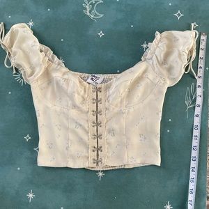 Princess Polly Cream Puff Sleeve Top